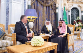 دیدار پامپئو با پادشاه عربستان