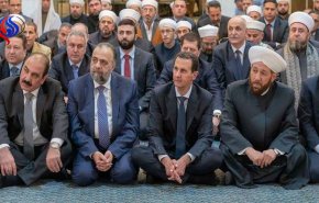 جشن میلاد پیامبر اکرم(ص) در دمشق با حضور بشار اسد برگزار شد+ تصاویر