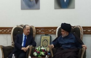 مسعود بارزانی در نجف با صدر دیدار کرد