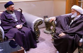 دیدار سید عمار حکیم با آیت‌الله شيخ عیسی قاسم در عراق