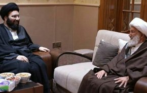 الشيخ عيسي قاسم يلتقي حفيد الامام الخميني (ره)