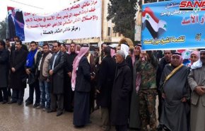 تجمع شعبي حاشد بالحسكة للتنديد بالتهديدات التركية