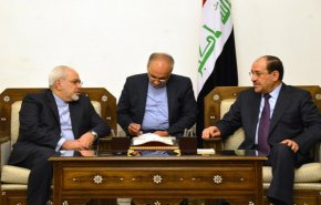 دیدار نوری المالکی با ظریف در بغداد