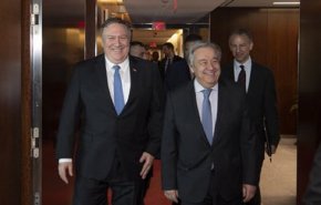 دیدار پمپئو با دبیرکل سازمان ملل متحد 