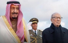 دیدار شاه سعودی با رئیس‌جمهور تونس
