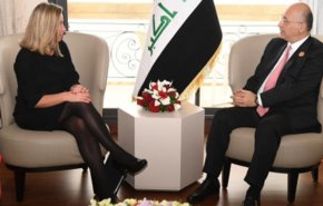 صالح وموغيريني يبحثان تسليح وتدريب القوات العراقية

