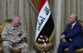 دیدار فرمانده سنتکام با «برهم صالح»
