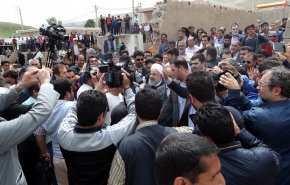 بازدید روحانی از روستای سیل زده شوره در استان ایلام
