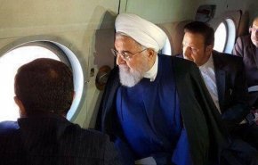 بازدید هوایی رییس جمهوری از مناطق سیل زده خوزستان