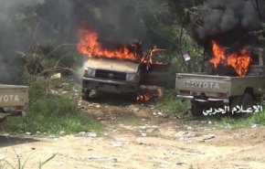 سه خودروی نظامی ارتش سعودی در مرز یمن منهدم شد
