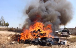 امحاء مواد مخدر در الخلیل + تصاویر