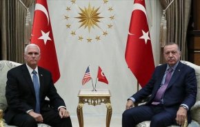میدل‌ایست‌آی: اردوغان و پنس بر سر آتش‌بس‌ موقت در سوریه موافقت کردند
