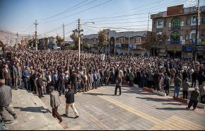 مراسم باشکوه تشییع پیکر شهید راه امنیت - کرمانشاه