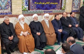 مراسم ترحیم مرحومه فریدون با حضور حسن روحانی برگزار شد