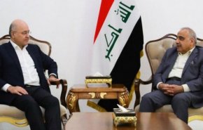 دیدار برهم صالح و عادل عبدالمهدی در بغداد