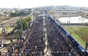 تشييع نمادین پیکر سرداران شهید در نبل و الزهرا
