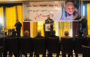 مراسم یادبود سپهبد شهید سلیمانی در غزه
