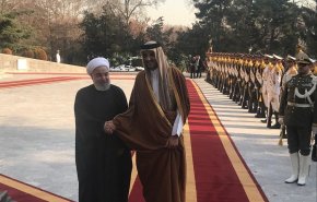 استقبال رسمی روحانی از امیر قطر