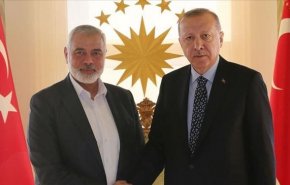 دیدار هنیه با رئیس‌جمهور ترکیه در استانبول

