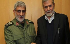 تماس تلفنی فرمانده نیروی قدس سپاه و دبیر کل جهاد اسلامی فلسطین/ حمایت جمهوری اسلامی ایران از فلسطین در رویارویی با معامله قرن آمریکا