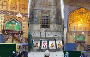 درهای حرم امام علی (ع) بسته شد