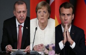 اردوغان، ماکرون و مرکل گفتگو می‌کنند