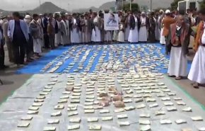 مردم استان صعده یمن کمک‌های مالی خود را به میادین نبرد فرستادند
