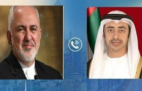 گفتگوی ظریف با وزیر خارجه امارات درباره تحولات منطقه‌ای
