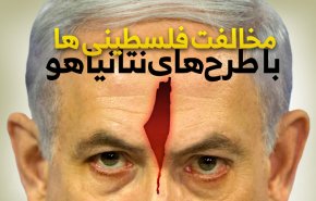 اینفوگرافیک/ مخالفت فلسطینی ها با طرح های نتانیاهو