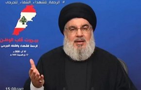 سیدحسن نصرالله به مناسبت جنگ ۳۳ روزه سخنرانی می‌کند ‎
