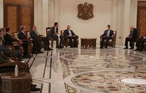 دیدار هیات عالی‌رتبه روس با بشار اسد در دمشق