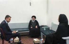 ویدئویی از دیدار نماینده سازمان ملل با آیت‌الله‌ سیستانی