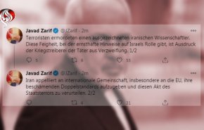 ظریف: ترور دانشمند ایرانی یک اقدام بزدلانه بود
