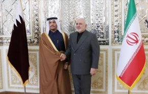 دیدار و گفتگوی ظریف با همتای قطری در تهران

