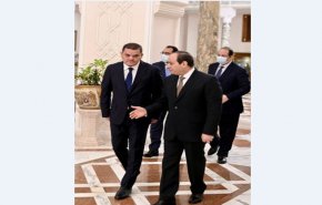 الرئيس المصري يستقبل رئيس الحكومة الليبية الجديدة 