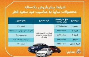 آغاز پیش‌فروش ۵ محصول سایپا از فردا