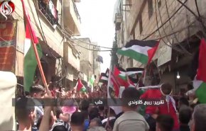 شادمانی مردم حلب از پیروزی مقاومت در فلسطین