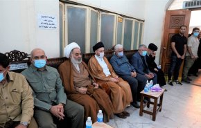 عمار حکیم در مجلس ترحیم شهدای حشدالشعبی 