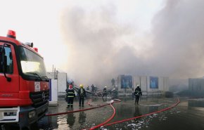 جلوگیری از فاجعه انفجار موشکی در عراق/ آتش سوزی در فرودگاه نظامی المثنی بغداد مهار شد