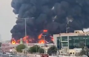 حریق در کارخانه پلاستیک در امارات 