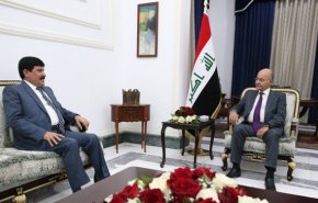 دیدار سفیر سوریه با رئیس‌جمهور عراق یک روز پس از اجلاس بغداد
