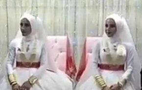 بالفيديو.. حفل زفاف نادر.. عرس التوائم