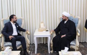 دیدار قیس الخزعلی با محمد الحلبوسی درباره انتخابات عراق
