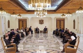 دیدار بشار اسد با هیئت روسی به ریاست لاورنتییف