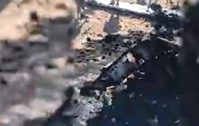 لحظه سرنگونی پهپاد جاسوسی سعودی در یمن
