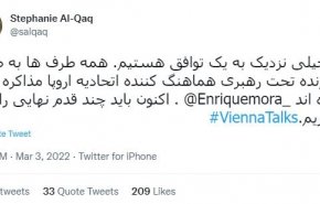 توییت فارسی مذاکره‌کننده ارشد انگلیس در وین