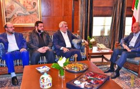 دیدار هیئتی از رهبران حماس با نبیه بری