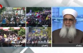 سخنگوی دارالافتاء عراق: مواضع ایران در حمایت از آرمان فلسطین بسیار عالی است + ویدئو
