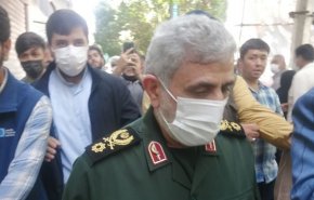 حضور سردار قاآنی در جمع راهپیمایان روز قدس لشکر فاطمیون در مشهد
