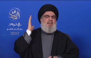 سید حسن نصرالله: امید ملت فلسطین نسبت به آزادسازی بیشتر شده است/ سخنان آیت الله خامنه‌ای تأکیدی بر پایبندی قطعی بر حمایت از فلسطین بود/ امنیت و اشغالگری کنار هم جمع نمی‌شوند